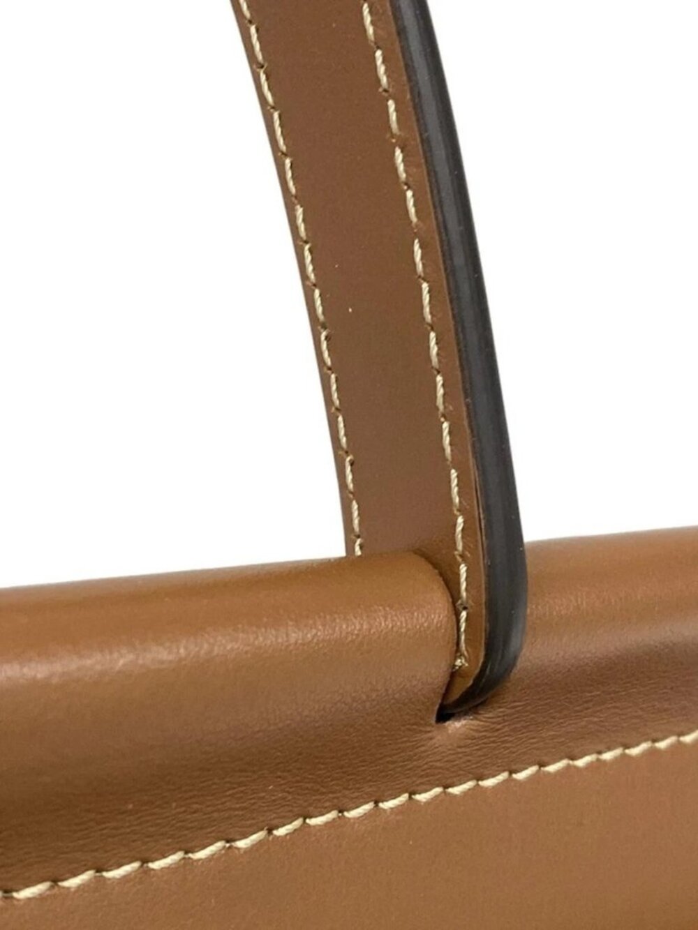 Burberry Cream Brown Canvas Leather Handbag - Picture 9 of 15